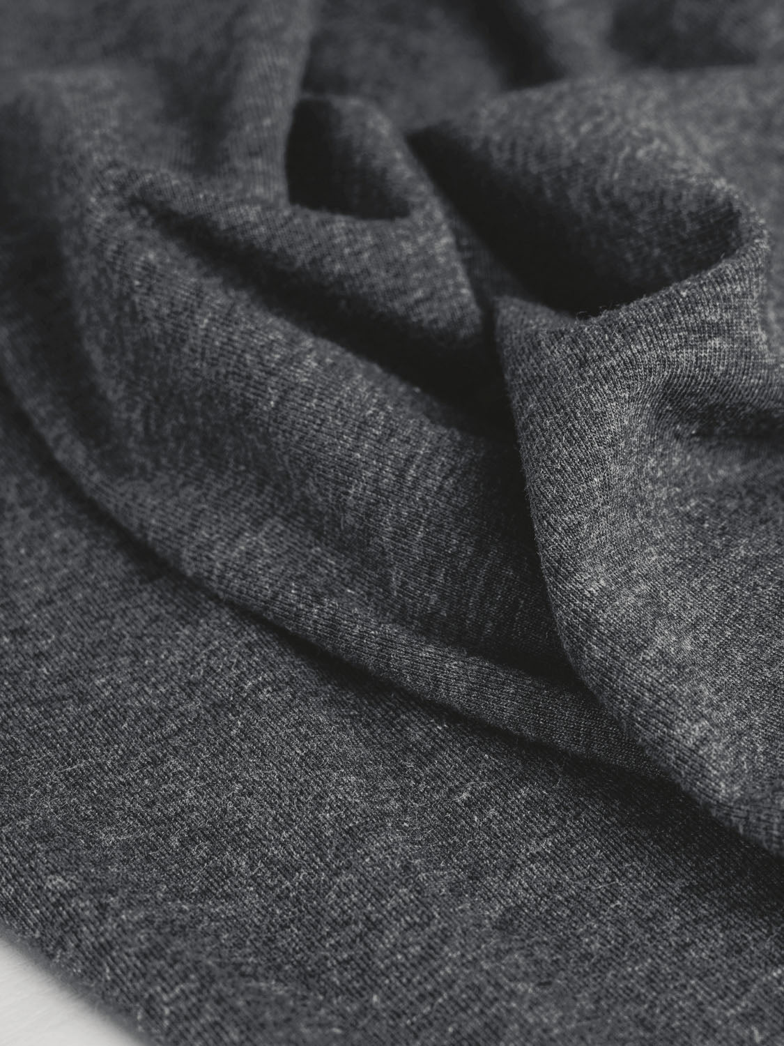 Organic Cotton + Tencel Stretch Knit Jersey - Charcoal | Core Fabrics