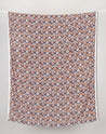 Daisy Floral Print Viscose Crepe - Navy + Orange + Cream | Core Fabrics