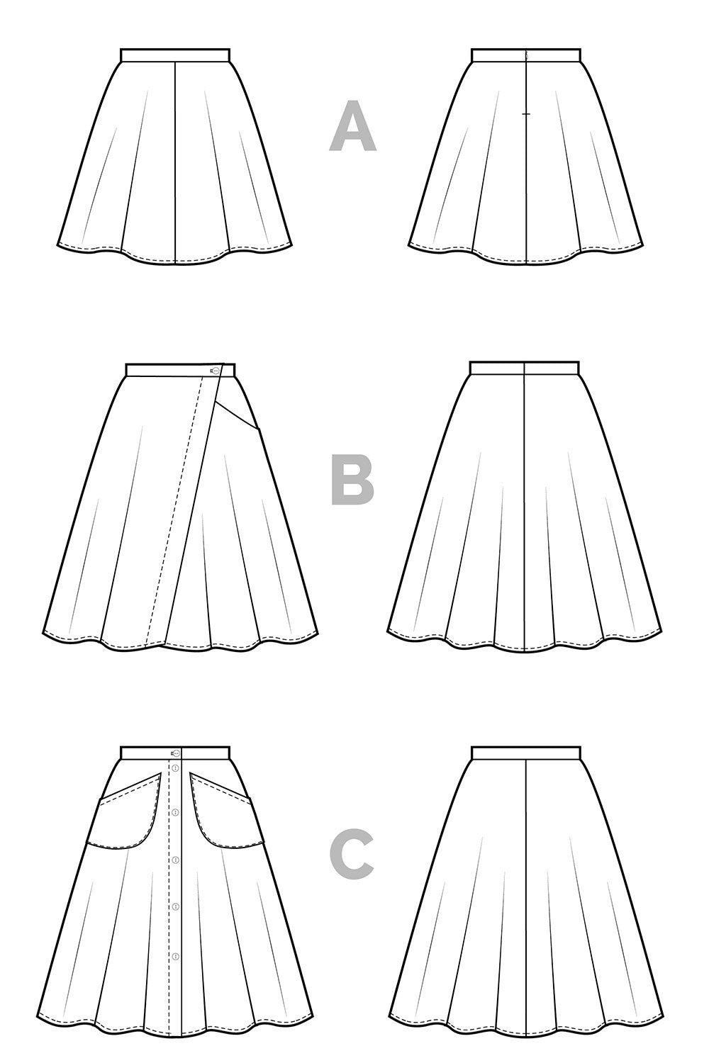 Fiore_Skirt_Pattern_Technical_Flats-11_6af07de2-c860-4b57-af89-b604a7b6ce52 | Core Fabrics