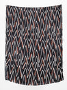 Graphic Zigzag Print Viscose - Black + Brown + Cream | Core Fabrics