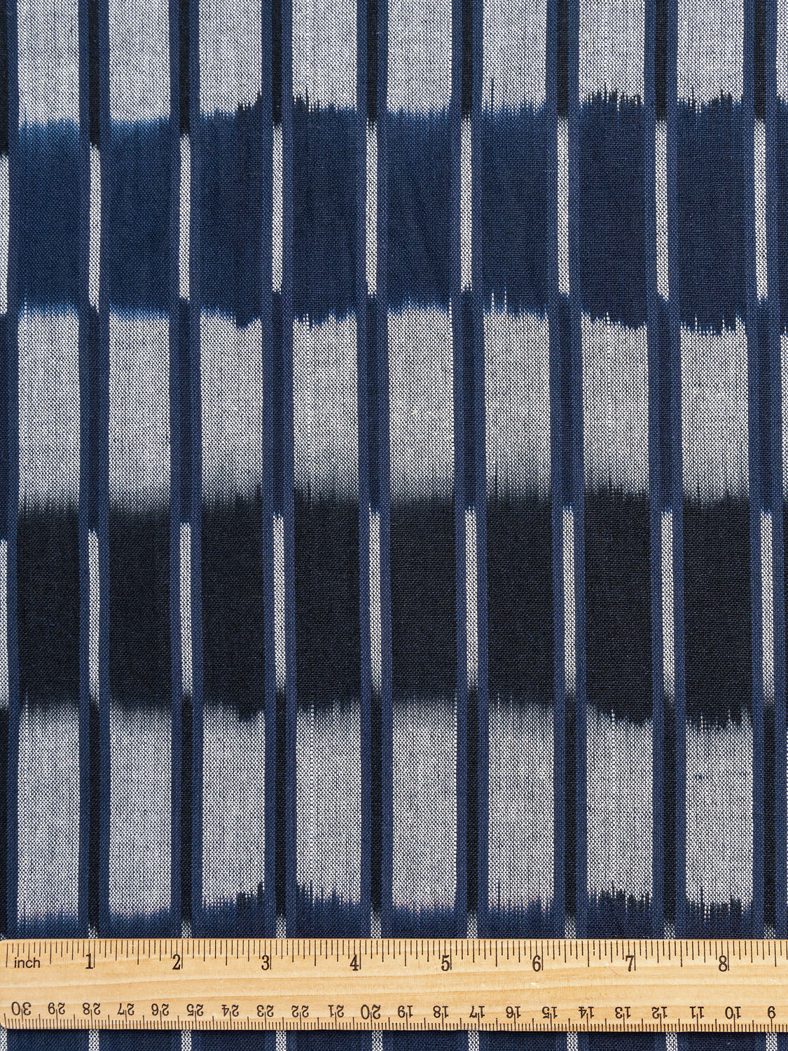 Buy Soft Cotton Midnight Blue Colour Ikat Pattern Print Fabric
