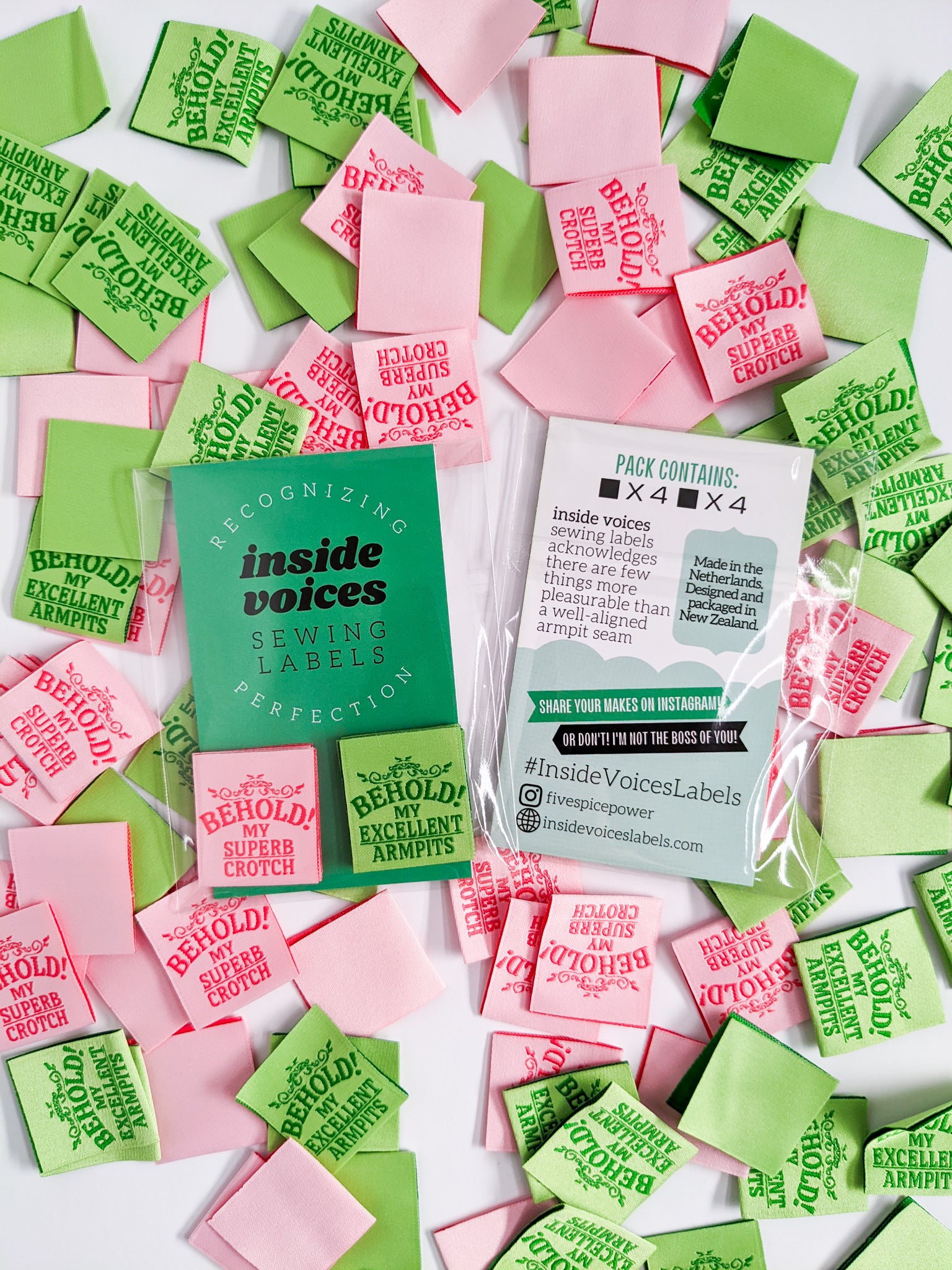 Inside Voices Sewing Labels Multipack:  Recognizing Perfection | Core Fabrics