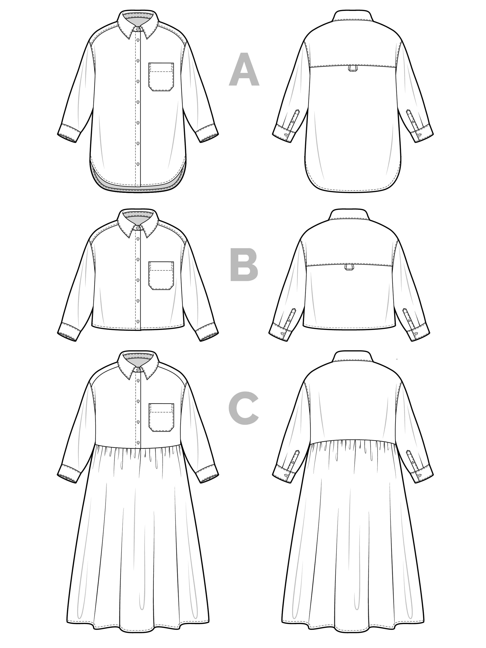 Jenna Shirt + Shirtdress Core Fabrics Jenna Shirt + Shirtdress Core Fabrics