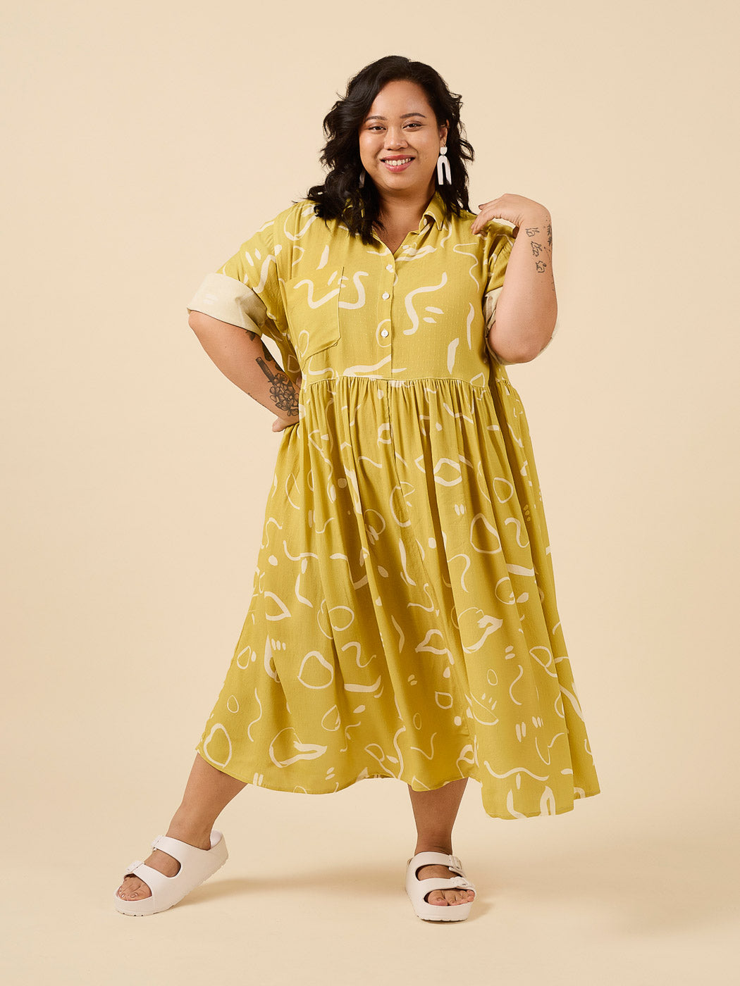 Jenna Shirtdress | Plus Size Shirt +Shirtdress Pattern | Closet Core Patterns