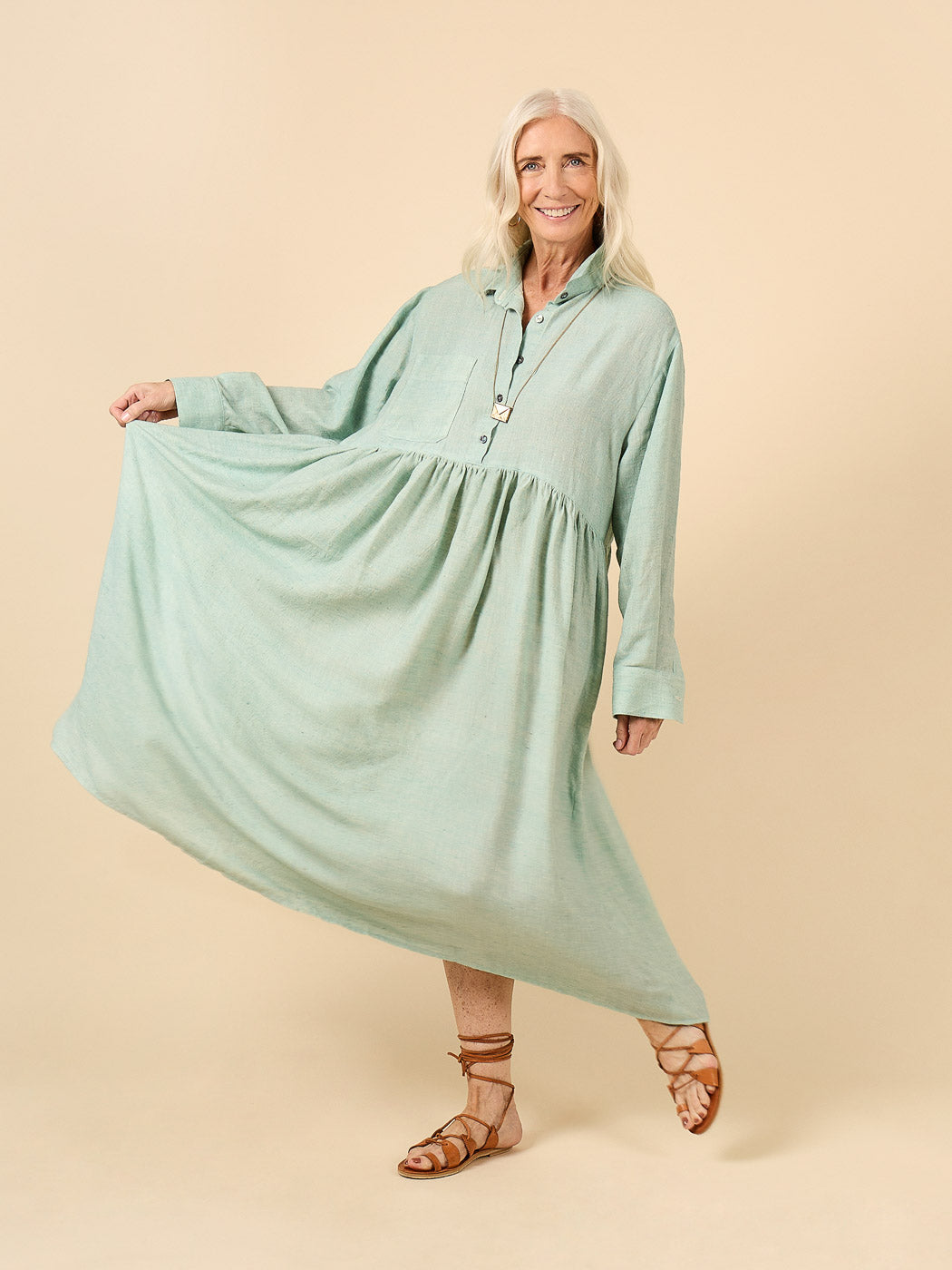 jenna shirt dress Johnnie-O Texas Exes Jenna Embroidered Flirty Flare Mini Dress White / XL