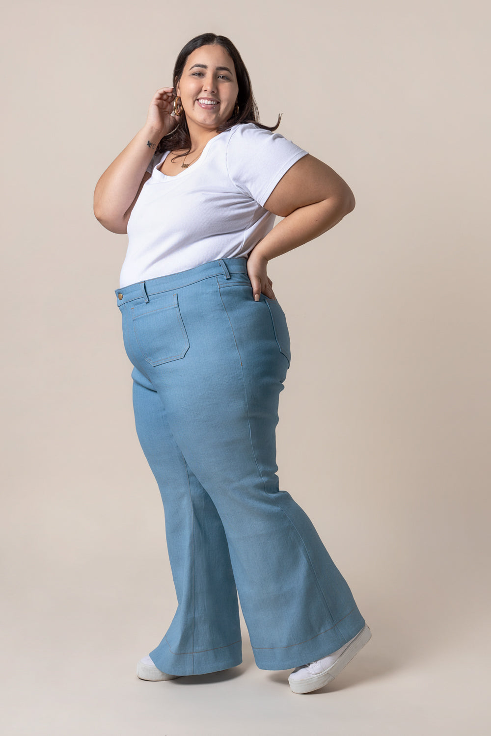 Jude Jeans | Plus Size Flare Jeans Pattern | Closet Core Patterns