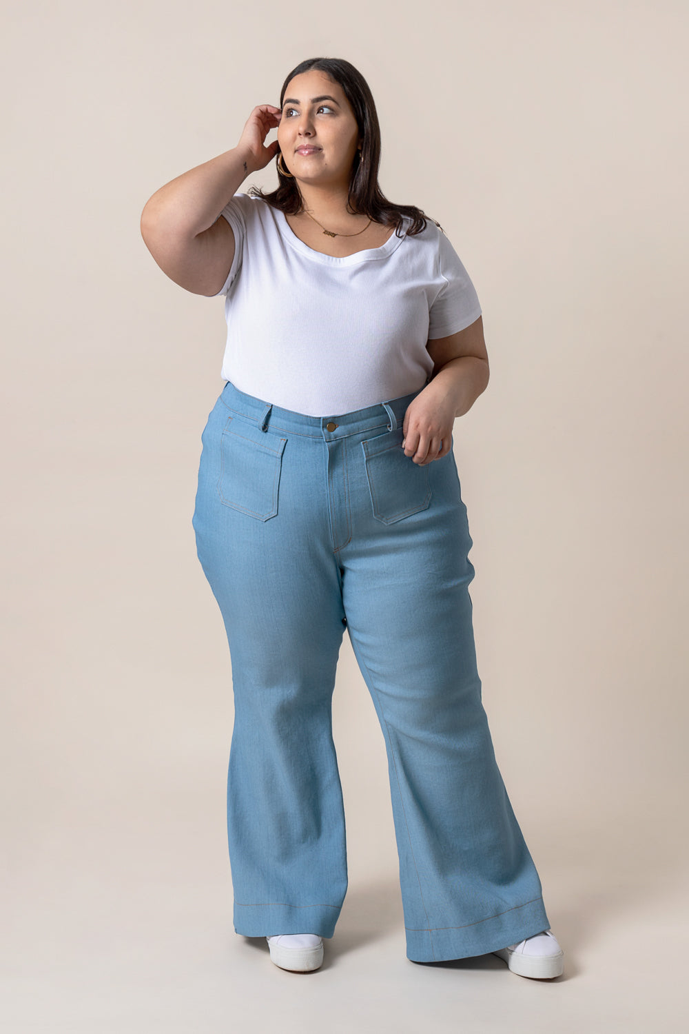 Jude Jeans | Plus Size Flare Jeans Pattern | Closet Core Patterns