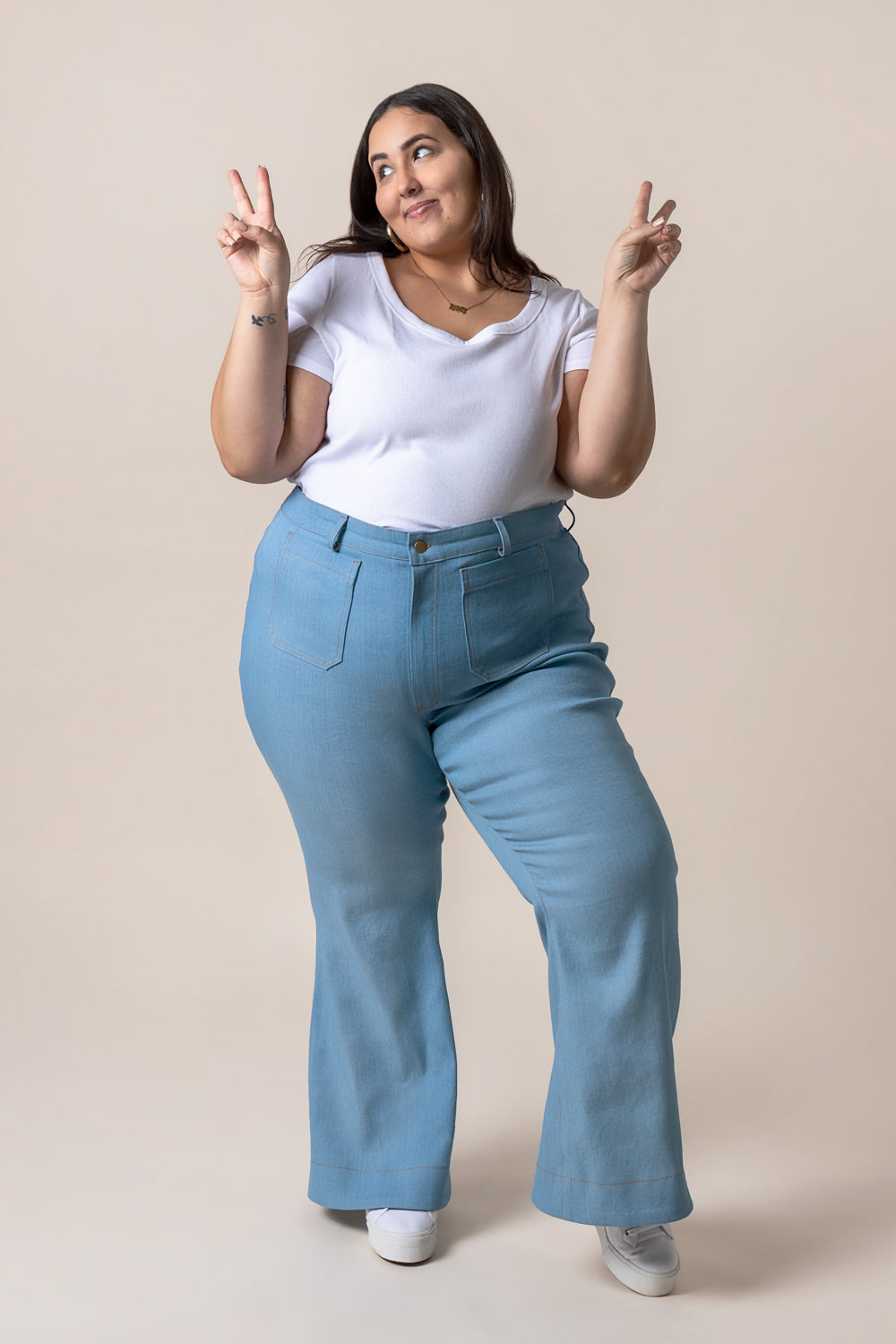 Jude Jeans | Plus Size Flare Jeans Pattern | Closet Core Patterns