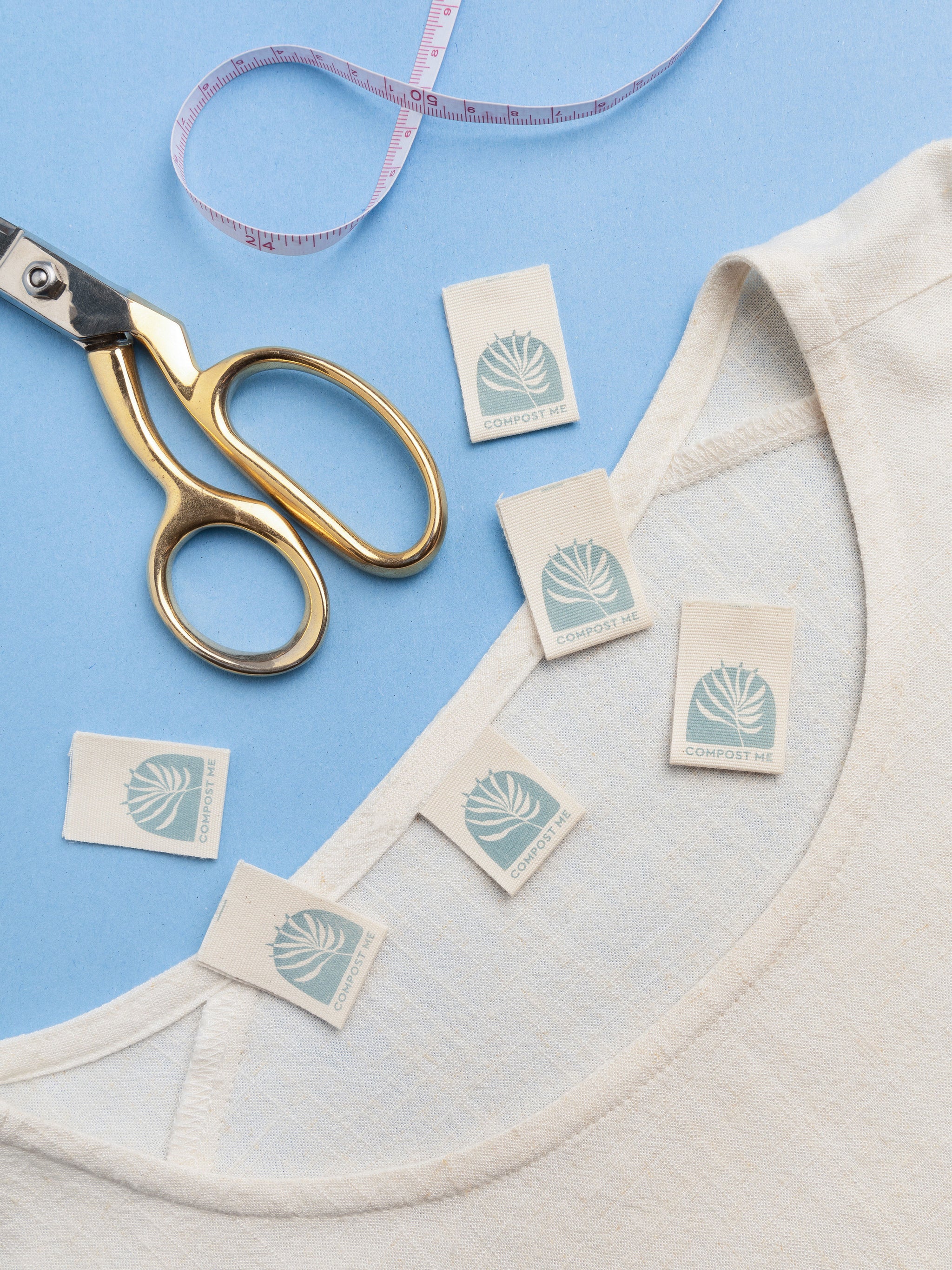 Core Fabrics Sewing Labels: 6 pack - Compost Me