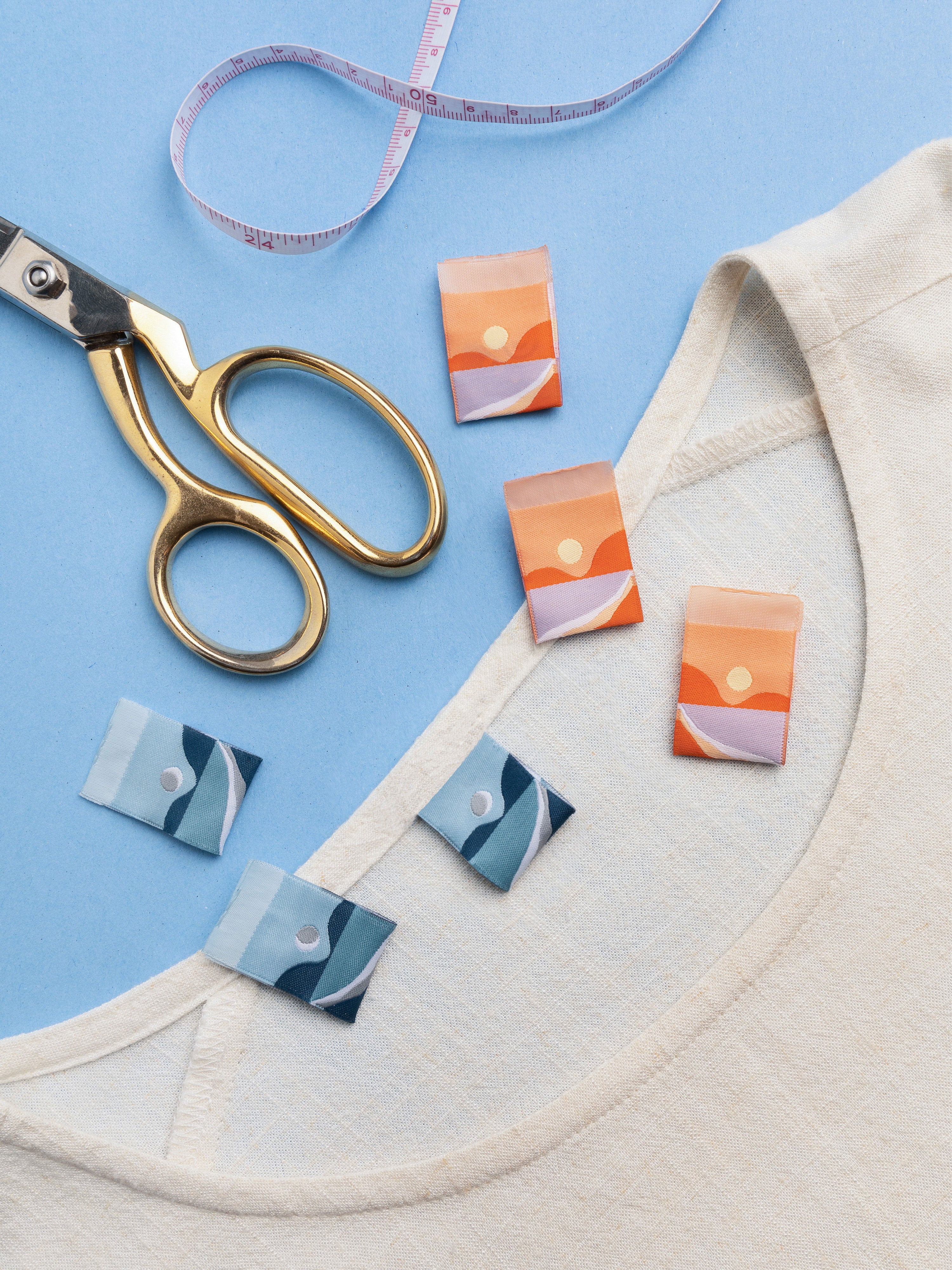 Core Fabrics Sewing Label Multipack: 6 pack - Sunrise/Sunset