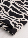 Large Scale Abstract Animal Print EcoVero Viscose - Black + White | Core Fabrics