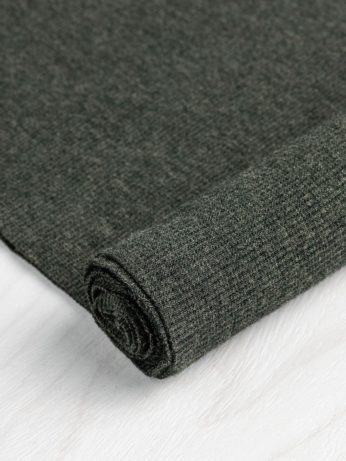 Cotton 2x2 Baby Rib - Heather Green | Core Fabrics