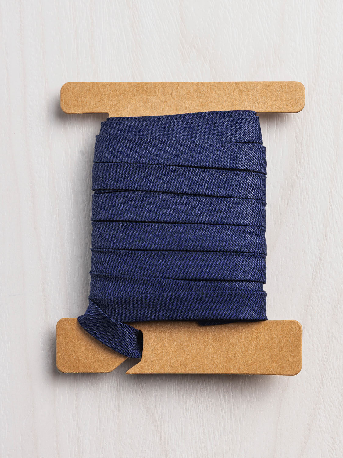 Double-Fold Cotton Poplin Bias Tape - 3/8' (10mm) wide - Navy | Core Fabrics