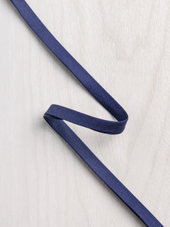 Double-Fold Cotton Poplin Bias Tape - 10 mm (3/8") wide - Navy