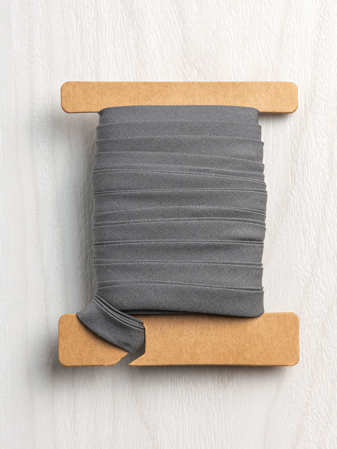 Double-Fold Cotton Poplin Bias Tape - 3/8' (10mm) wide - Basalt Grey | Core Fabrics