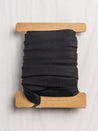 Double-Fold Cotton Poplin Bias Tape - 1/2' (13mm) wide - Black | Core Fabrics