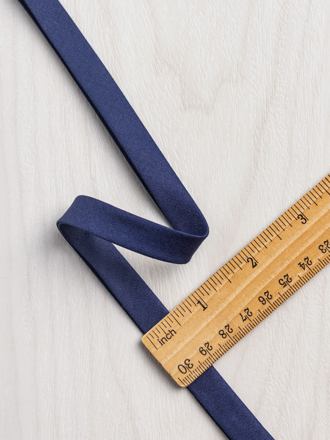 Double-Fold Cotton Poplin Bias Tape - 1/2' (13mm) wide - Navy | Core Fabrics