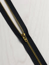 24' Closed-End Zipper with Metal Teeth - Black, Navy + Cream | Core Fabrics