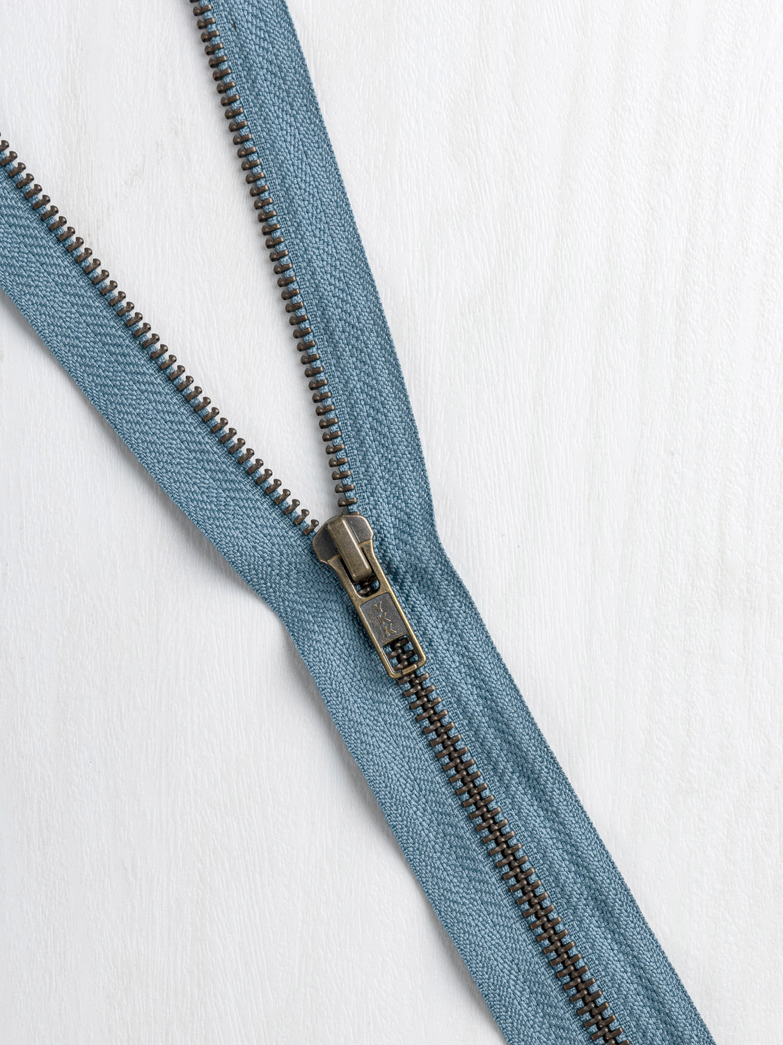 28' Separating One-Way Zipper with Antique Brass Teeth - 7 colours | Core Fabrics