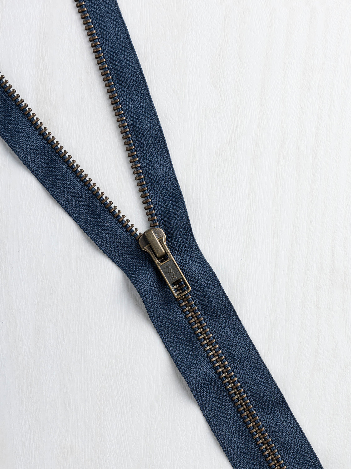 28' Separating One-Way Zipper with Antique Brass Teeth - 7 colours | Core Fabrics