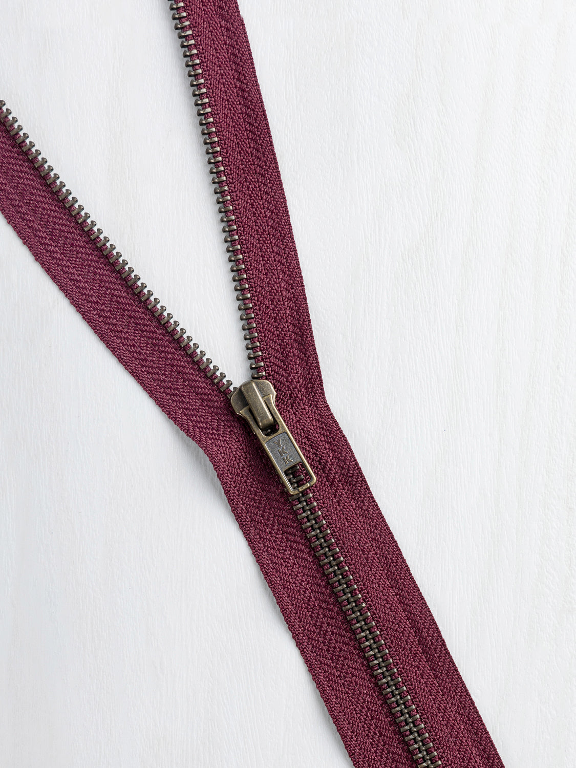 28' Separating One-Way Zipper with Antique Brass Teeth - 7 colours | Core Fabrics