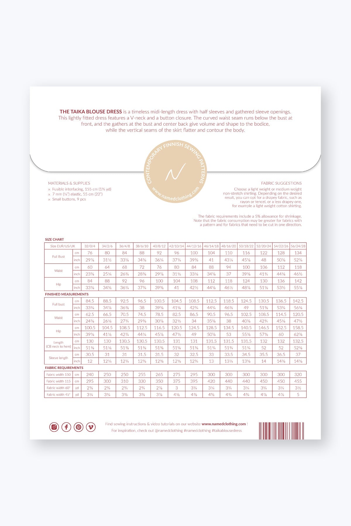 Named - Taika Blouse Dress | Core Fabrics