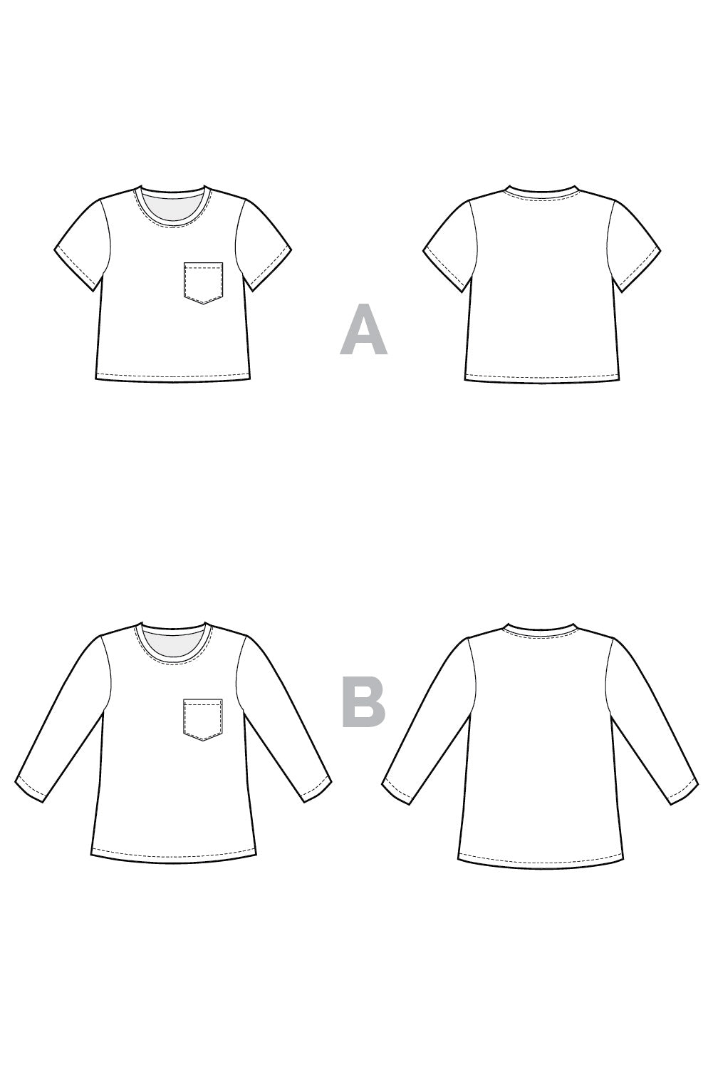 Core T-Shirt Pattern | Free T-Shirt Pattern - Crew Neck T-Shirt | available for free at Core Fabrics