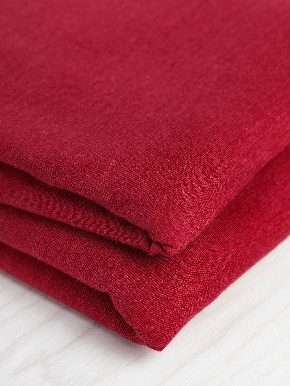Organic Cotton + Tencel Stretch Knit Jersey - Scarlet | Core Fabrics