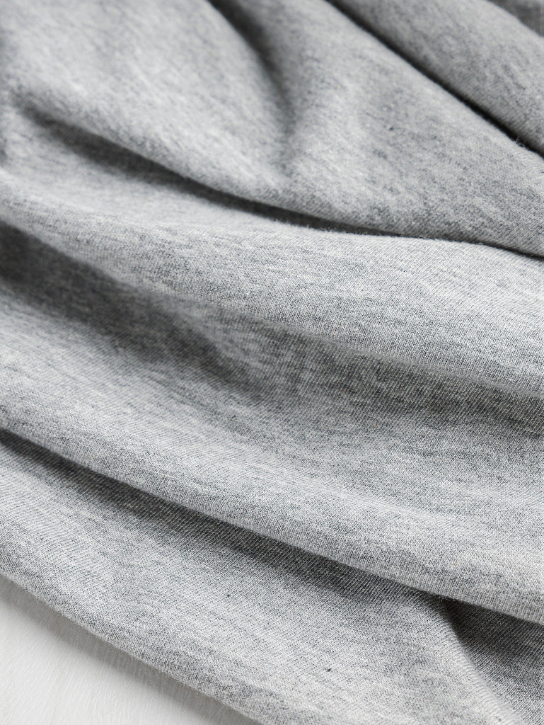 Solid Cotton Jersey - Light Grey Melange | Knit