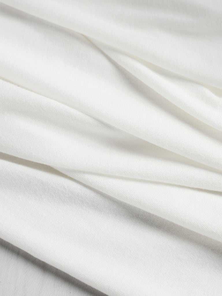 Tricot en jersey de coton bio - Blanc