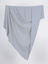 Organic Cotton Striped Baby Rib Knit - Navy + Cream | Core Fabrics