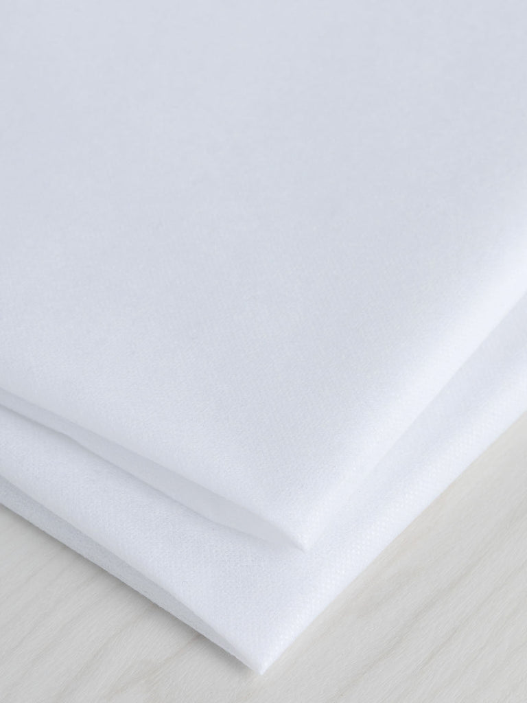 Recycled Lightweight Fusible Non-Woven Interfacing - White
