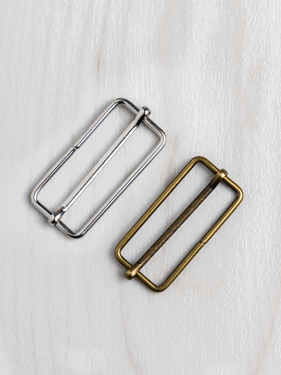 S-CLO003-Slider-buckle-gold-and-silver-Core-Fabrics | Core Fabrics