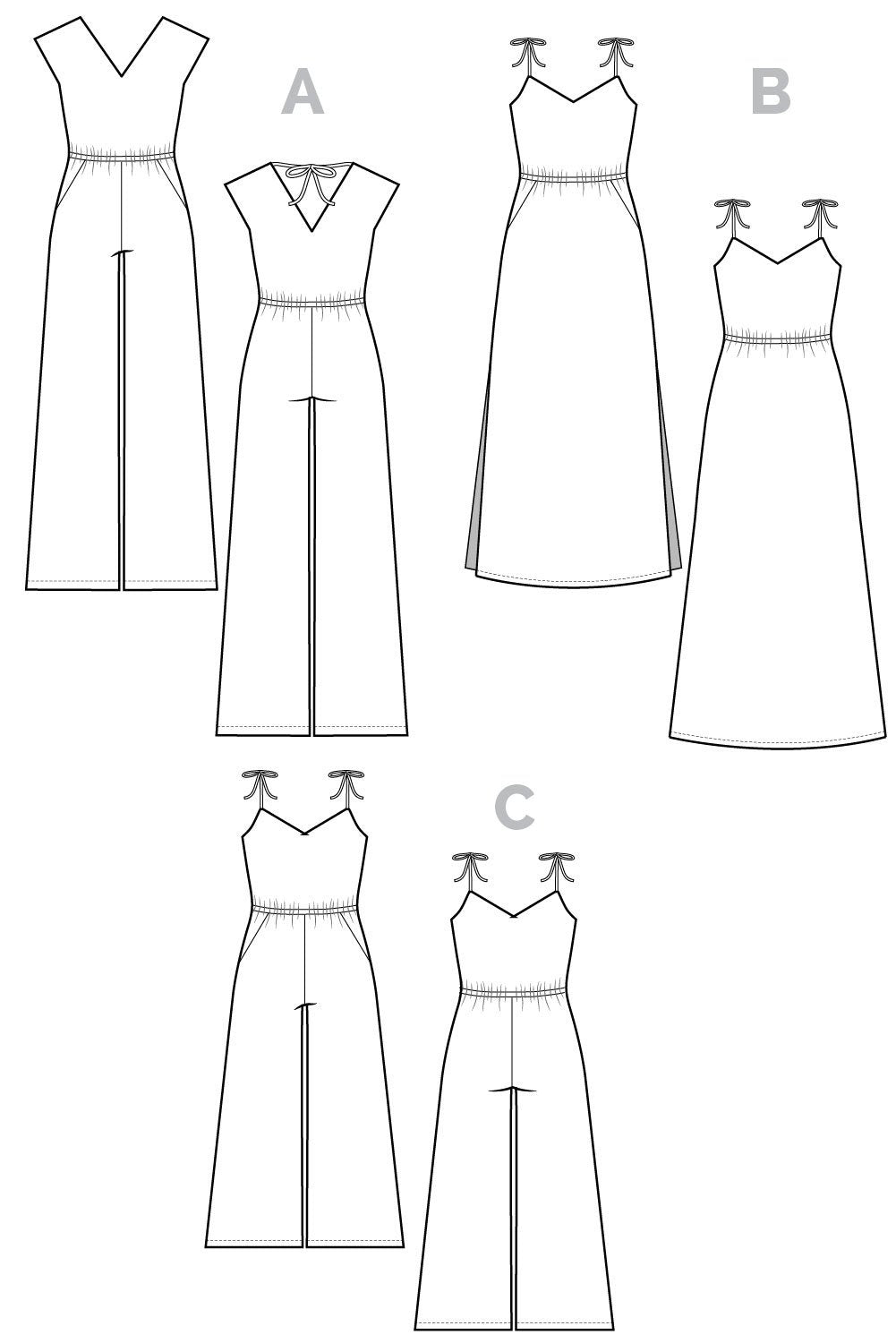 Sallie Maxi-Dress & Jumpsuit Pattern | Core Fabrics