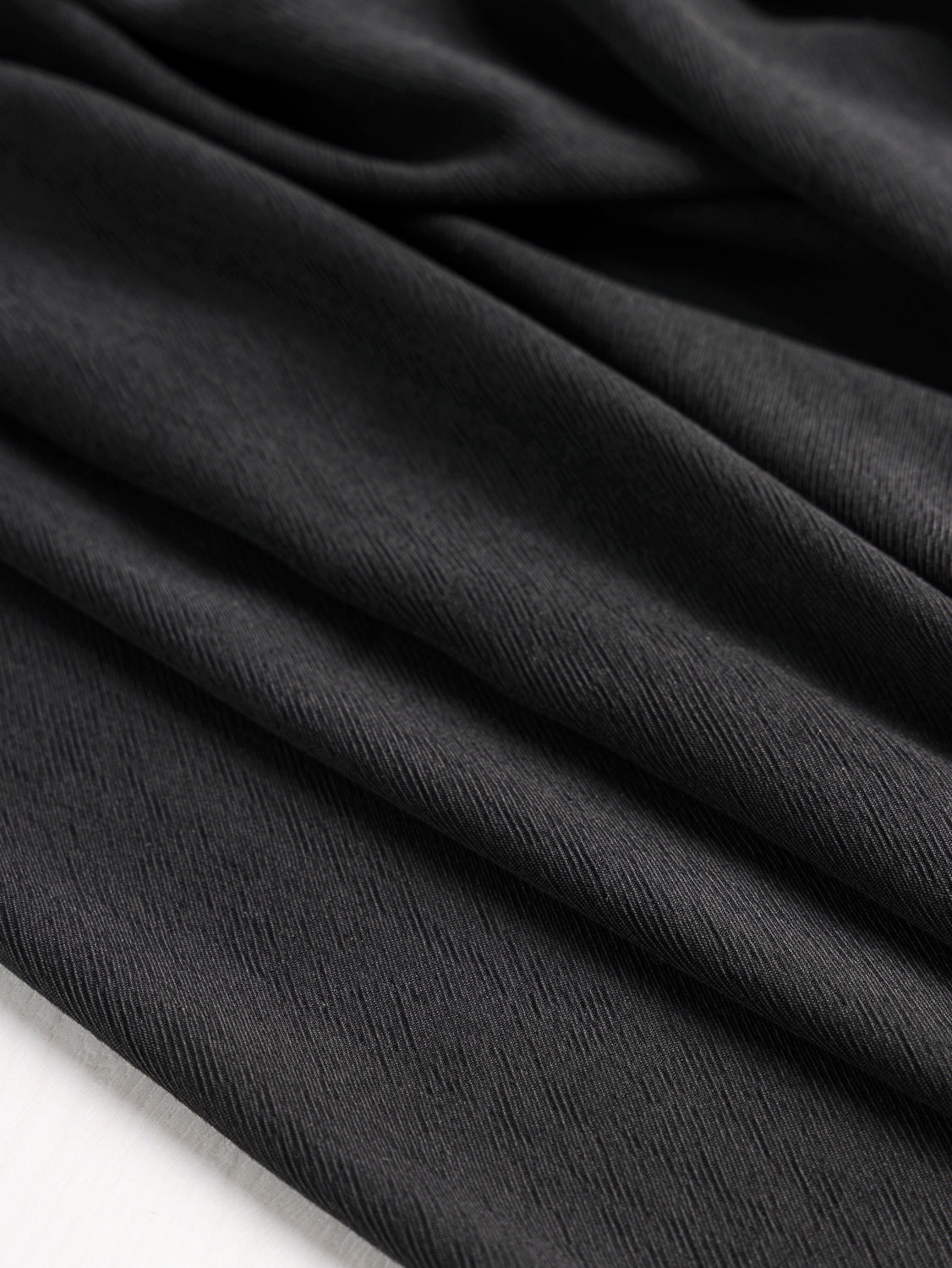 Sandwashed Textured Tencel™ Viscose - Black | Core Fabrics
