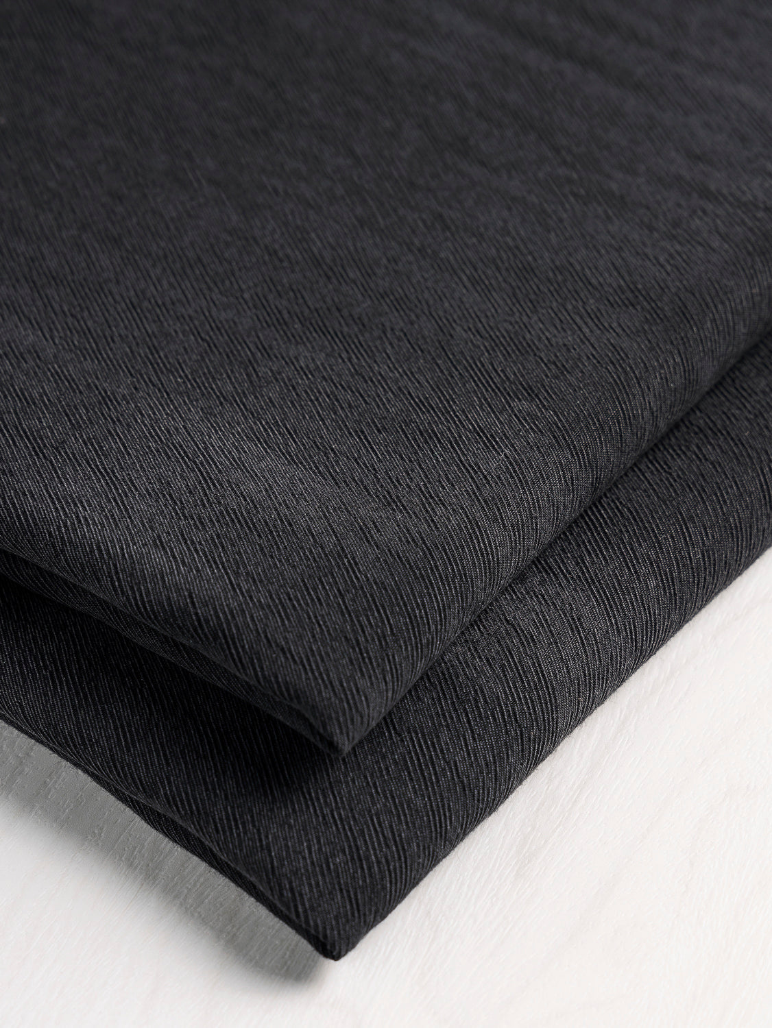 Sandwashed Textured Tencel™ Viscose - Black | Core Fabrics