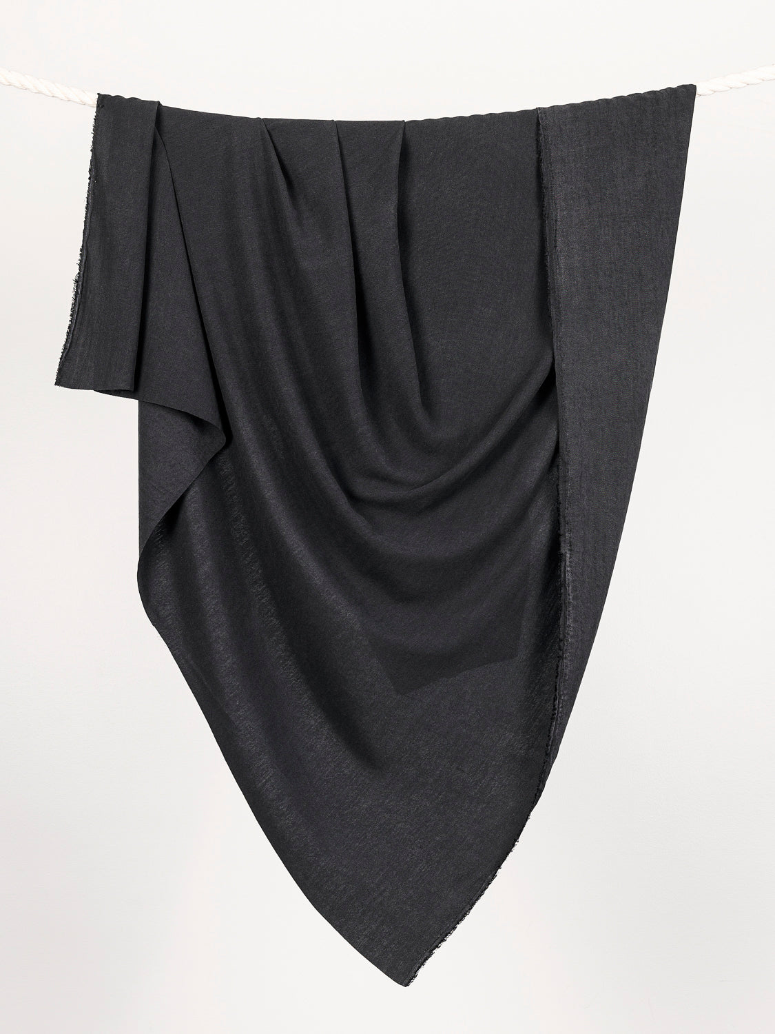 Sandwashed Textured Tencel™ Viscose - Black | Core Fabrics