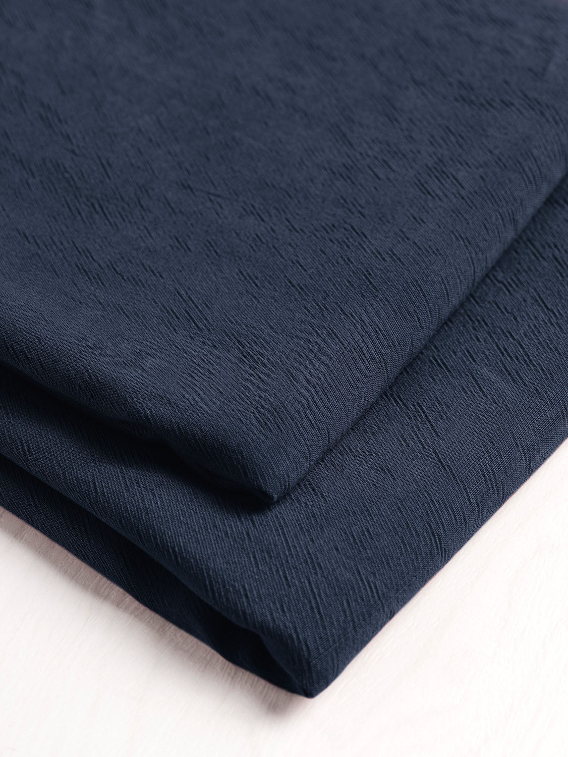 Sandwashed Textured Tencel™ Viscose - Navy | Core Fabrics
