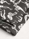 Summer Frolic Print EcoVero Rayon Challis - Black + White | Core Fabrics