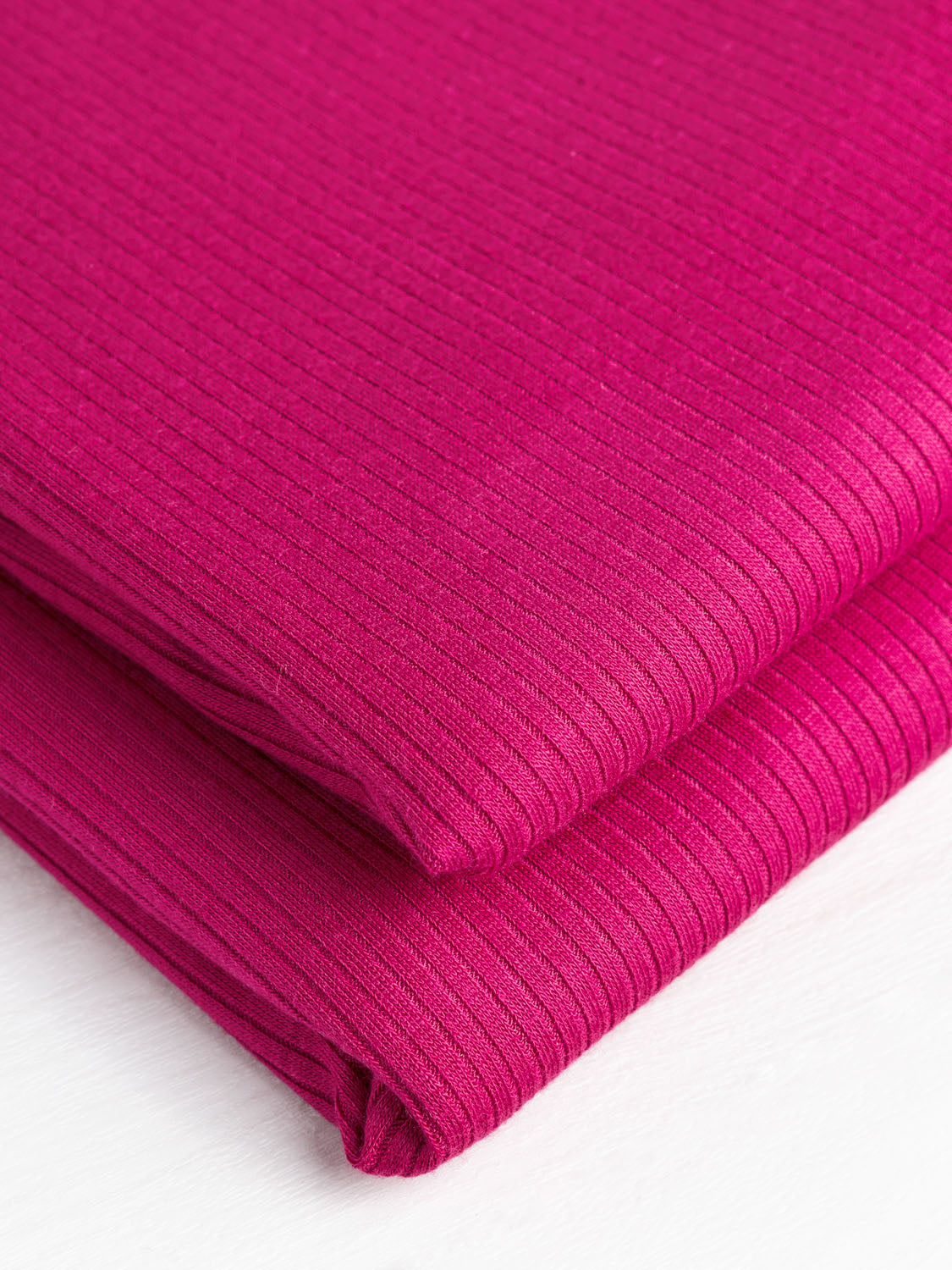 Tencel™ Modal Spandex Ribbed Knit - Hot Pink | Core Fabrics