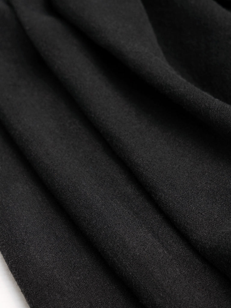 Textured Viscose Linen  - Black