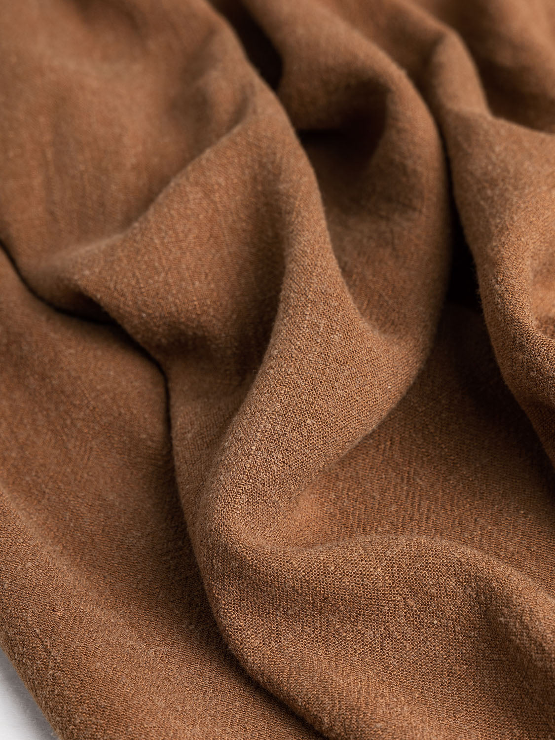 Textured Viscose Linen - Burnt Umber | Core Fabrics