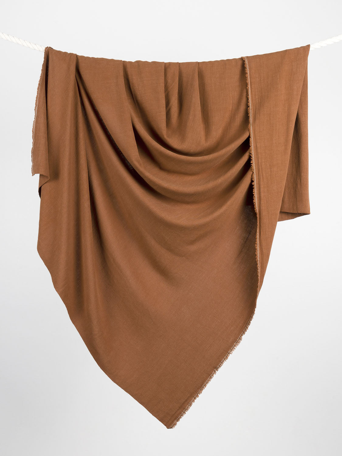 Textured Viscose Linen - Burnt Umber | Core Fabrics