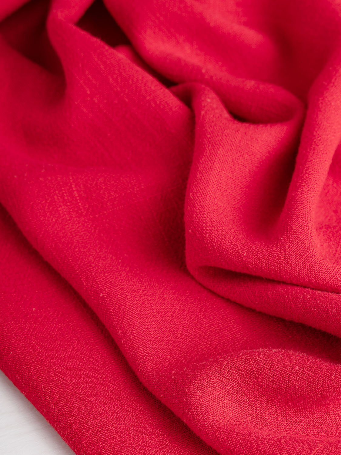 Textured Viscose Linen - Crimson | Core Fabrics