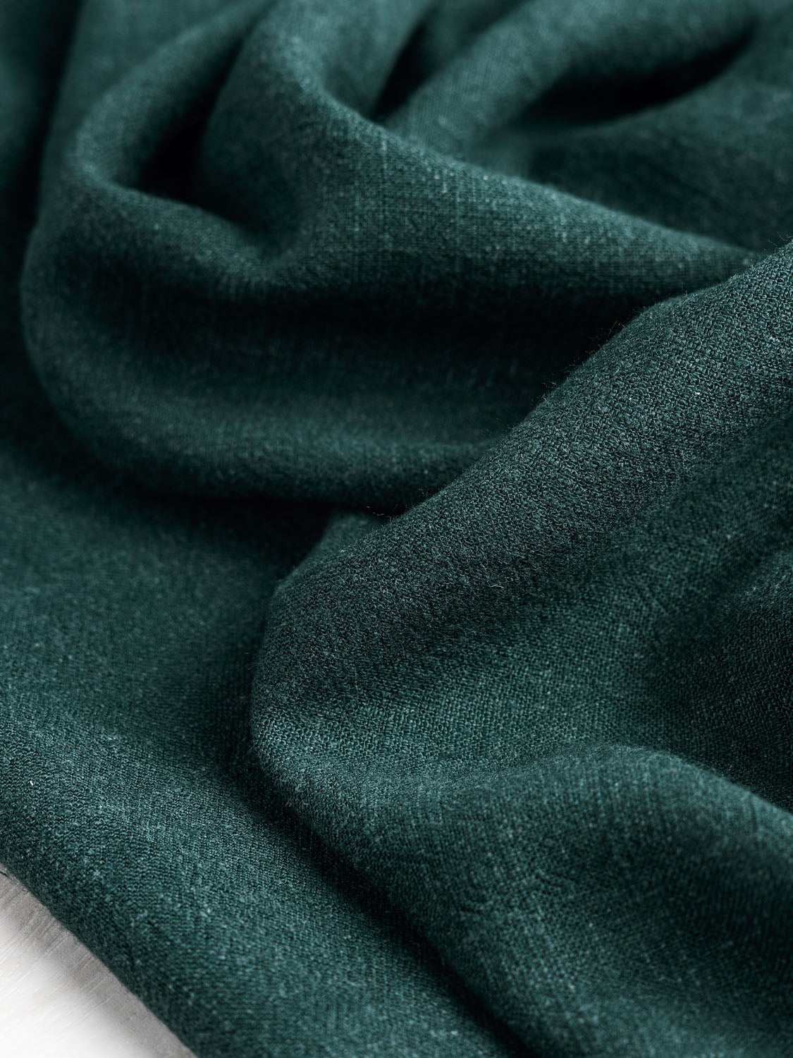 Textured Viscose Linen - Forest Green | Core Fabrics
