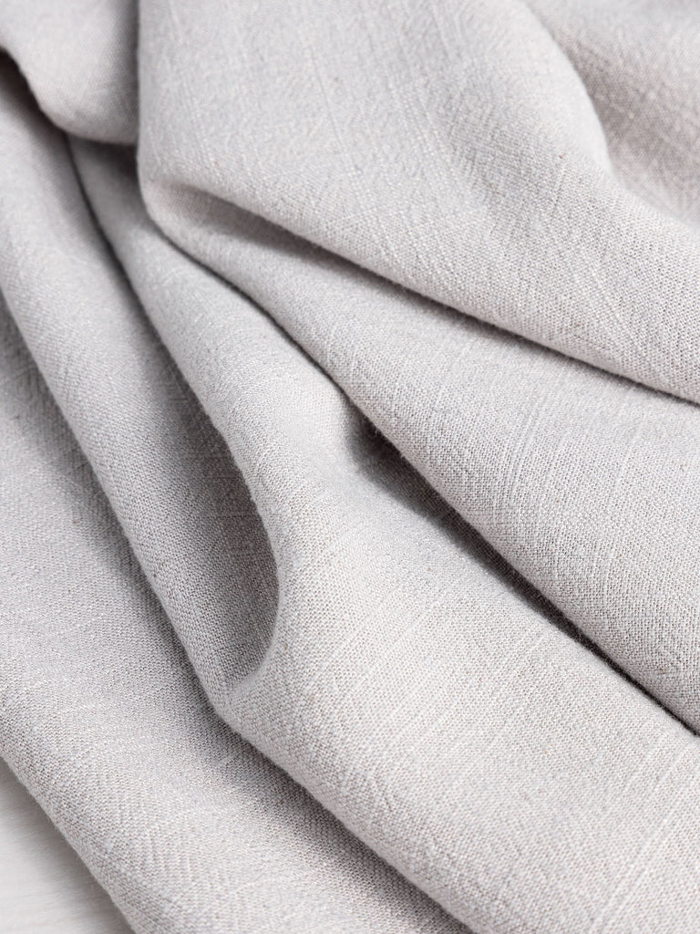 Textured Viscose Linen - Pearl Grey