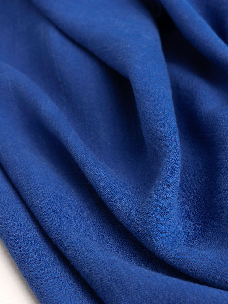 Textured Viscose Linen - Royal Blue