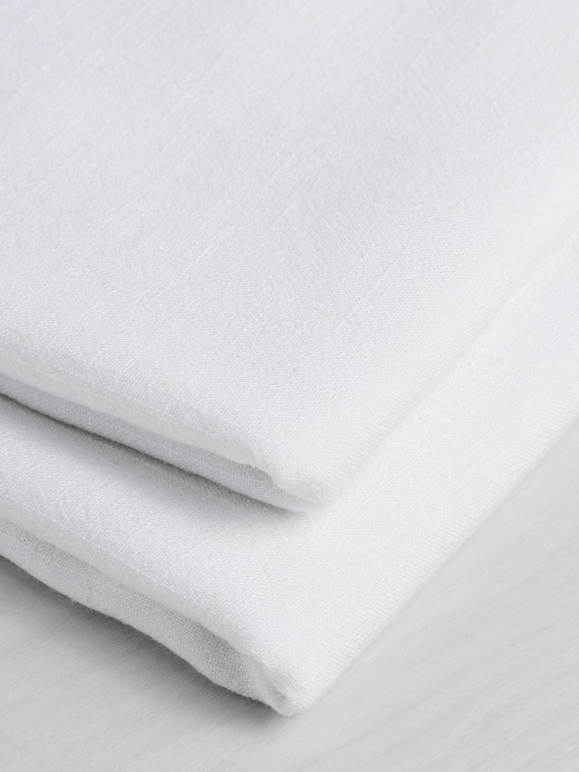 Textured Viscose Linen - White | Core Fabrics