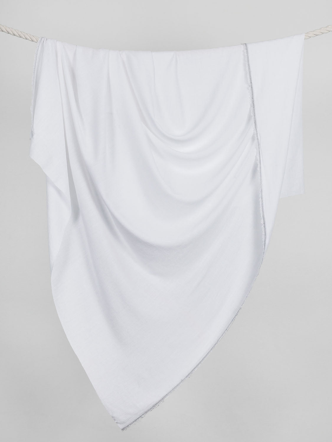 Textured Viscose Linen - White | Core Fabrics