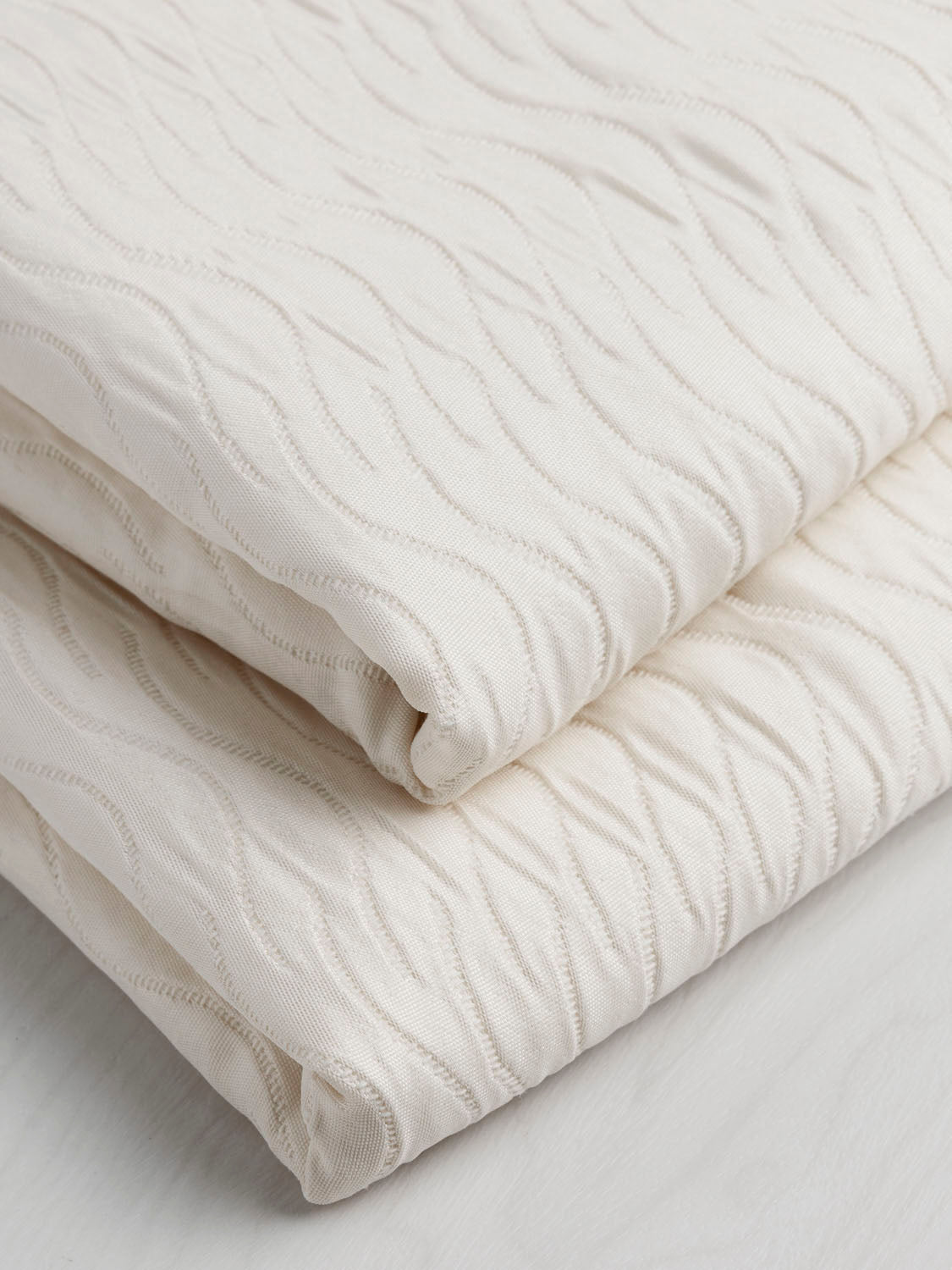 Textured Wave Jacquard - Cream | Core Fabrics